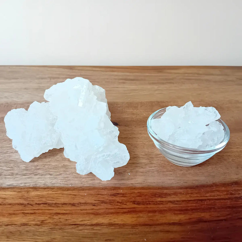 Sharkara  mishri sucre de canne non raffiné produit ayurvédique naturel et sain ayurvéda