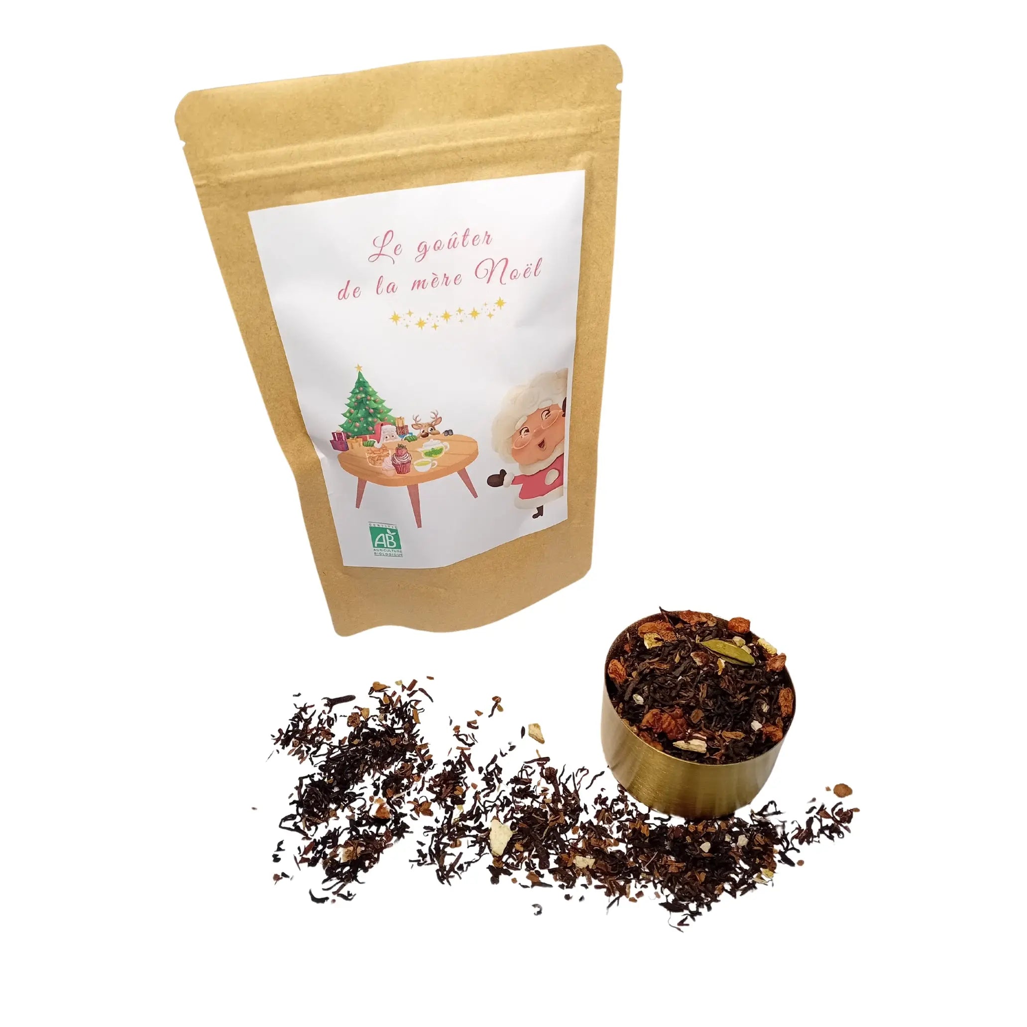 thé noir pu erh pomme cannelle orange noix noisette vrac boite à thé doypack  vertus bienfaits propriété