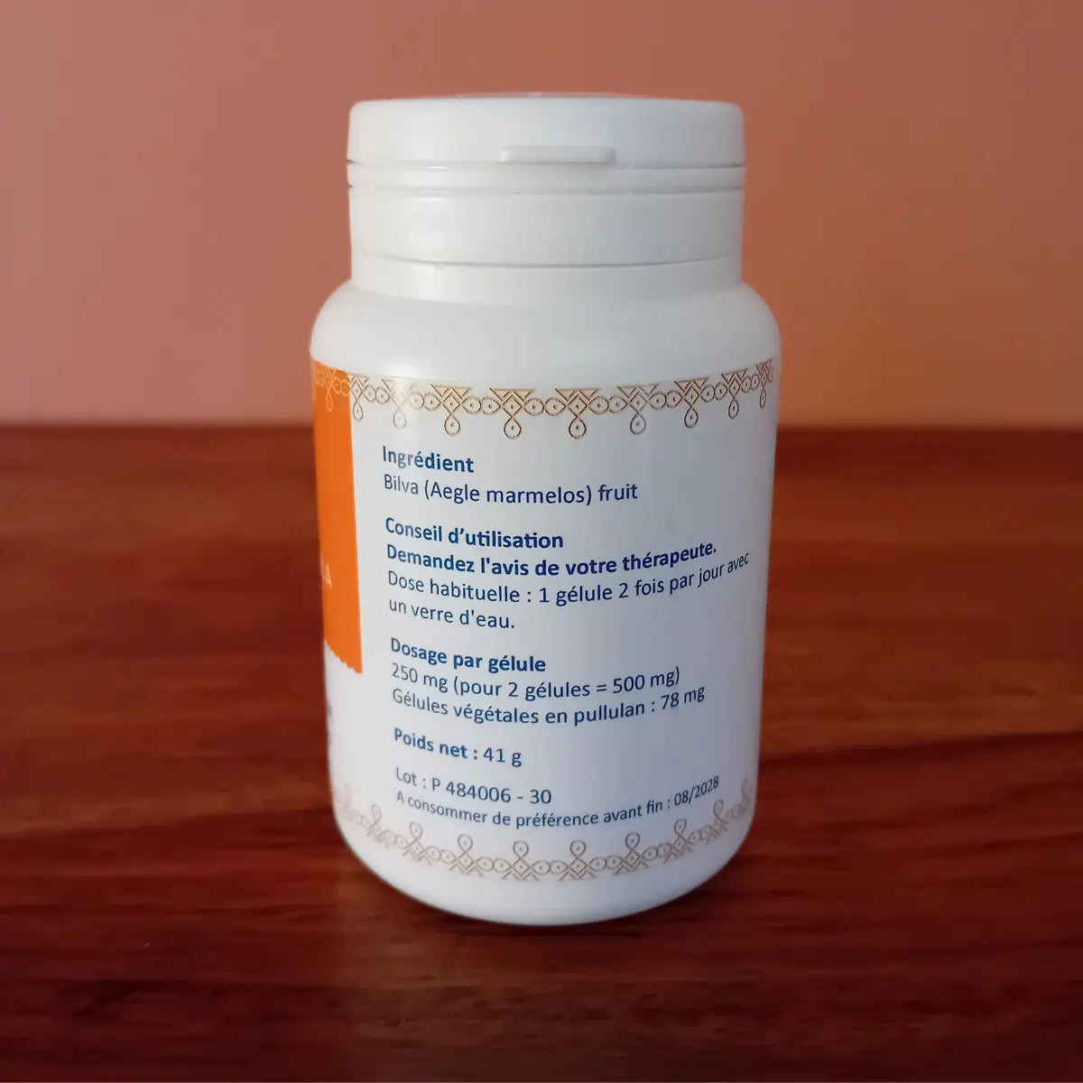 bilva_complément alimentaire ayurvédique, aide à faciliter l'élimination des infections microbienne et aide à atténuer les diarrhées et aide la digestion