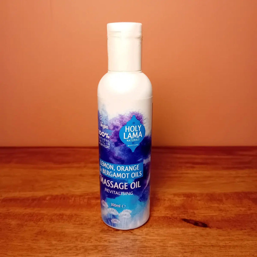 Huile de massage citron, orange, bergamote vitalité relaxation ayurvéda produit ayurvédique vitalité énergie