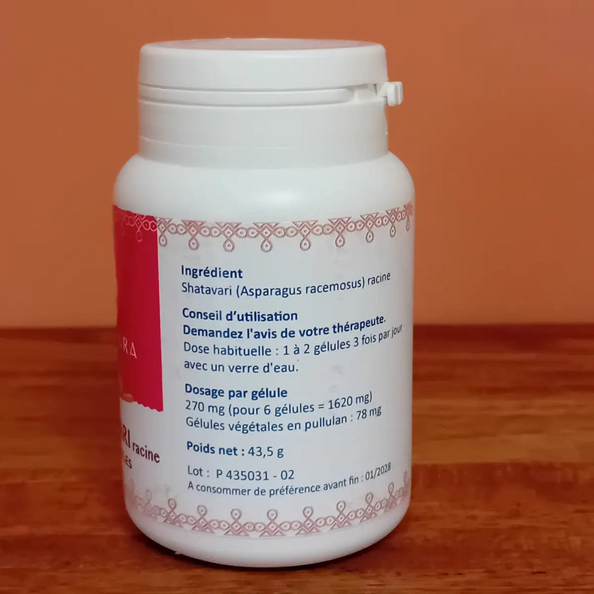 shatavari, complément, alimentaire, ayurvédique, aide à réduire le stress, l'anxiété, aide à éliminer l'hyperacidité, aide au bien être, aide le système digestif et le système immunitaire