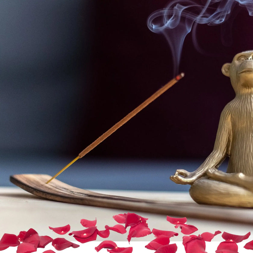 Encens ayurvédique à la rose parfum maison naturel