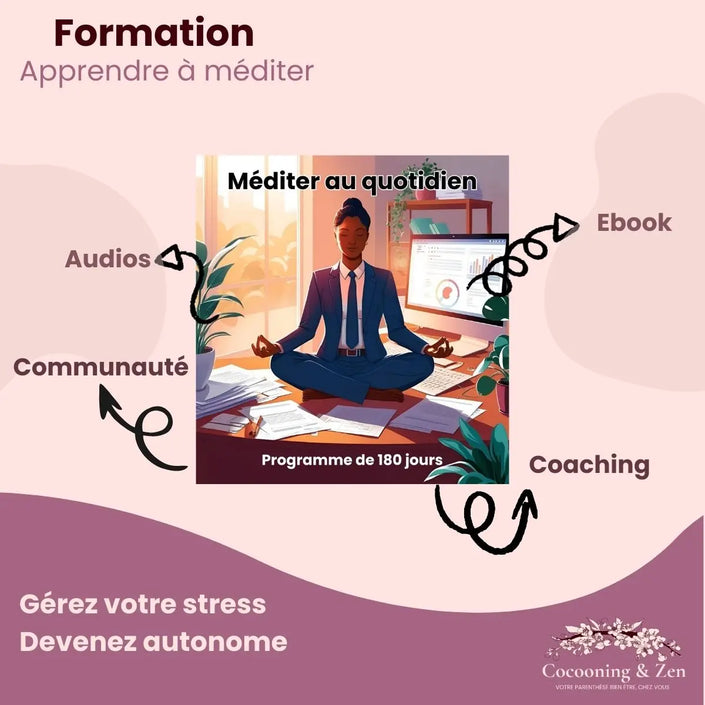 Formation de méditation de pleine conscience pour es débutants les nuls ebook audios coaching stress émotions concentration burn out sommeil 