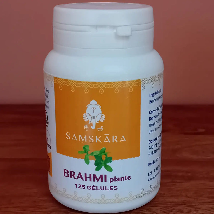  brahmi, complément, alimentaire, ayurvéda, aide le système cognitif, aide à améliorer la mémoire et la concentration 