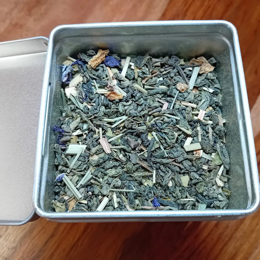 thé vert gunpowder et maté breizh vitalité cocooning et zen rafraichissante citron abricot dynamiser coup de fouet énergisante tonique digestion fraicheur douceur fruitée réconfortante savoureuse 