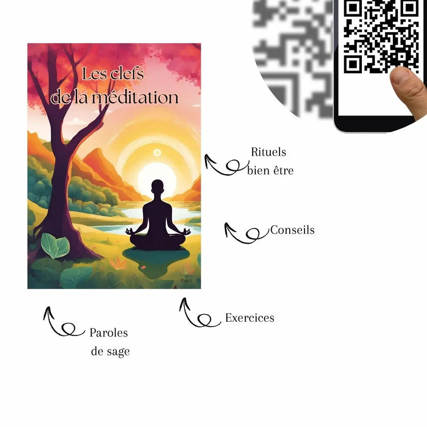 coffret rituels bien être box méditation pleine conscience apprendre à méditer pour les nuls au quotidien gestion stress émotions concentration burn out surmenage carnet coaching