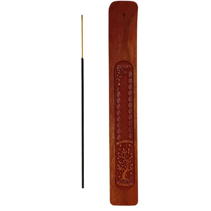 porte encens arbre de vie joli décoré artisanal bois de rose laiton ayurvéda ayurvédique inde cocooning et zen 