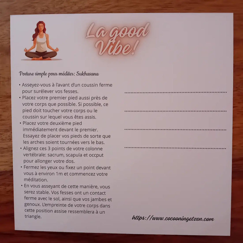 coffret rituels bien être box méditation pleine conscience apprendre à méditer pour les nuls au quotidien gestion stress émotions concentration burn out surmenage carte good vibe 