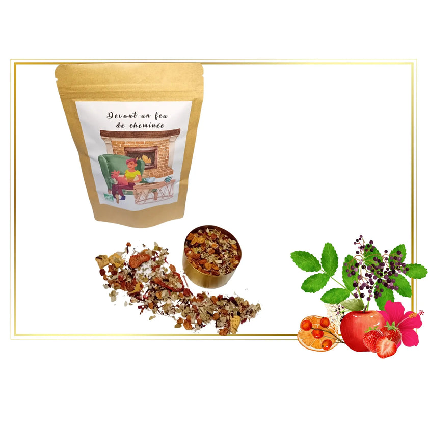 infusion fruits pomme feuilles de mûre hibiscus écorces d'orange fraise canneberge baies sureau vrac boite à thé théière bienfaits vertus propriété