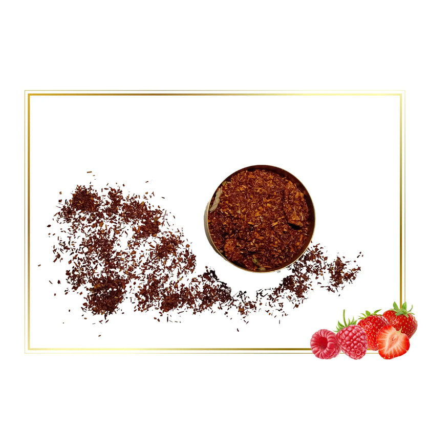Rooibos  fraise framboise vertus bienfaits propriété théière vrac boite à thé doypack ingrédients