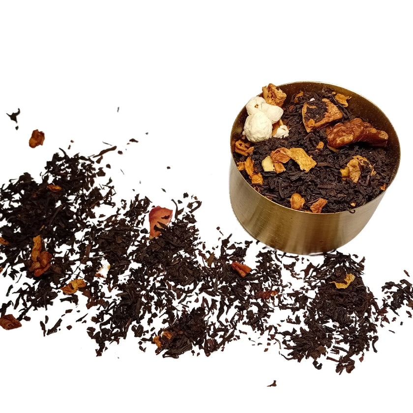 the noir ceylan citrouille pop corn vrac boite à thé théière bienfaits vertus propriété