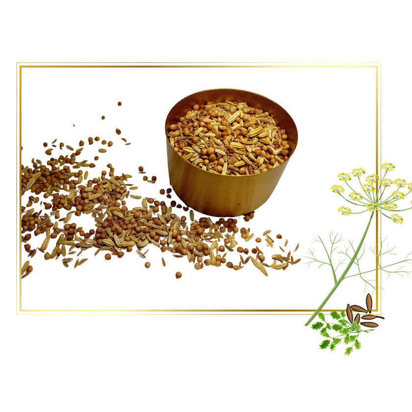 tisane ayurvédique ayurvéda épices bienfaits vertus propriété vrac boite à thé théière digestion happy belly fenouil anti ballonnement cumin infusion coriandre cocooning et zen doypack recharge 