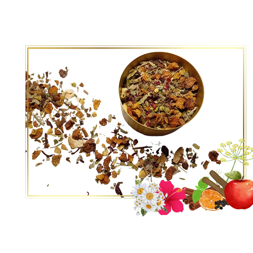 tisane ayurvedique ayurveda épices bienfaits vertus propriété vrac boite à thé théière calme sérénité anti stress 